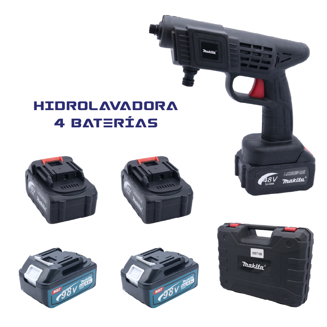 Hidrolavadora + 4 Baterias